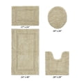 thumbnail image 2 of Better Trends Bath Rug 4 Piece Set 100% Cotton Soft Bathroom Seat Covers, Water Absorbent, Reversible, Machine Washable for Bathroom Decor Toilet Base Contour, Lid Cover Sand Lux Collection, 2 of 4