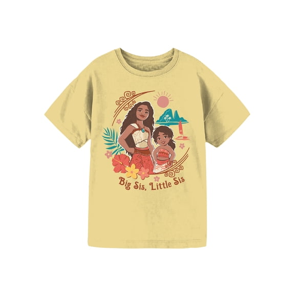 Moana Sisters Love Girls Short Sleeve Graphic T-Shirt, Sizes 4-16