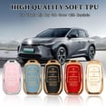thumbnail image 6 of Key Fob Cover Compatible with Toyota Camry Venza Sienna Land Cruiser Highlander Tundra Corolla Prius 2021-2025 Keychain Case Holder Protector,D-White, 6 of 6