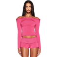 thumbnail image 3 of Vestido hueco de mujer estilo europeo y americano 2024, vestido sexy de chica caliente con mangas abullonadas y cuello en V, vestido sin tirantes, falda corta, 3 of 5