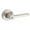 Satin, variant on Baldwin Reserve Square Lever - Keyed Entry - Round Rose, Satin Brass (Lifetime)