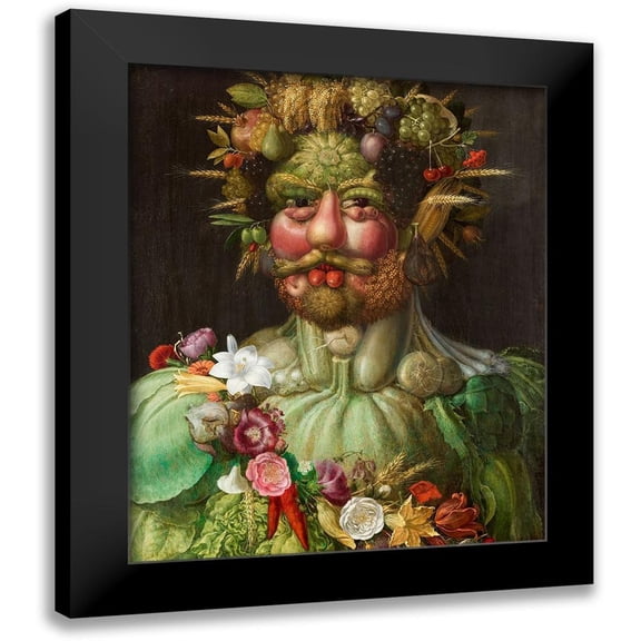 Arcimboldo, Giuseppe 12x14 Black Modern Framed Museum Art Print Titled - Vertumnus