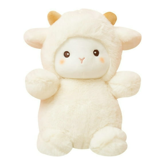 YIFAEUX Sheep Plush Doll PP Cotton Fully Filled Super Cute Lamb Doll Plushies Ornament Sleeping Companion Soft Stuffed Animal Cartoon Sheep Doll Birthday Girl for Kids Gift