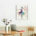 thumbnail image 3 of Nawypu  Ballet Dancer Motivational Decor Canvas Wall Art Paintings Girlee Prints for Girls Bedroom Kids Womens Room, 3 of 5