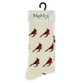 thumbnail image 4 of MeMoi Cardinal Bamboo Blend Crew Sock - Womens - Female, 9-11, Winter White, 4 of 4