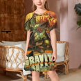 thumbnail image 2 of Gravity Falls Girls Short Sleeve Dress Soft Cute Designs Dresses Casual T-Shirt Dress 140CM, 2 of 7