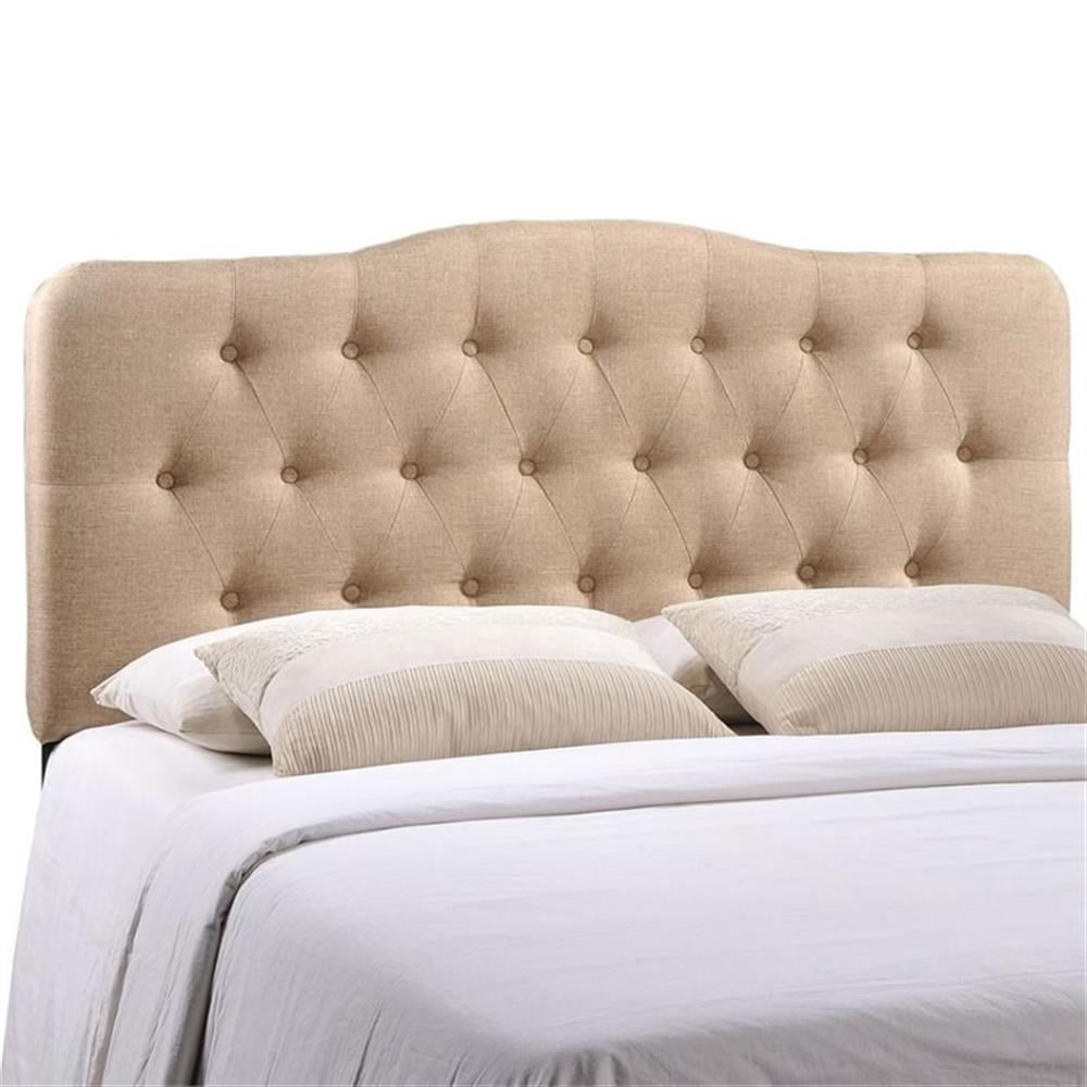 Queen Tufted Panel Headboard in Beige