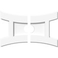thumbnail image 1 of Ekena Millwork CMP14X9HN2-02000 2 in. ID x 3 in. Rectangle Haven Architectural Grade PVC Contemporary Ceiling Medallion - 2 Piece, 1 of 1