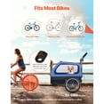 thumbnail image 2 of VEVOR Dog Bike Trailer, Supports up to 88 lbs, 2-in-1 Pet Stroller Cart Bicycle Carrier for Small & Large Dogs, Easy Folding Frame with Quick Release Wheel, Universal Bicycle Coupler, Internal Leash, 2 of 9