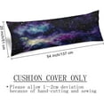 thumbnail image 3 of Galaxy Body Pillow Cover Outer Space Nebula Universe Star Night Starry Sky Long Pillow Case with Zipper Decorative Soft Bedding Pillowcase Purple Cushion Pillow Case for Bedroom,Couch,20"x54", 3 of 5