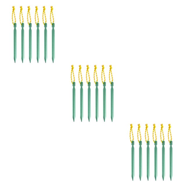 Eigraketly 6X Clavijas para tienda de campaña Cuerda Jardín Estacas ligeras Clavo de tierra Aleación de aluminio Patio Equipo de playa Accs Type1 NO1
