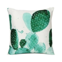 Oussum Green Floral Decorative Throw Pillows Cases Square Covers, Size 18x18 Inches