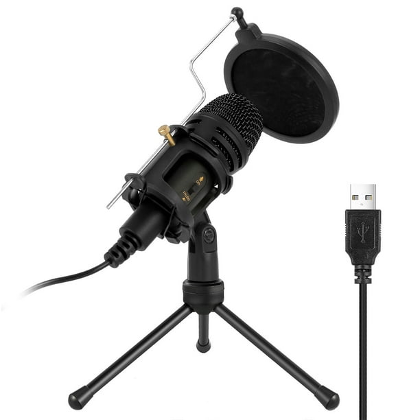Microphone Headphone USB Streaming Mic Game Props Record Apply Metal Microphones Vlog Video Live Walmart.com