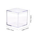 thumbnail image 4 of Zonh - Cajas cuadradas de acrílico transparente de 6 cm con tapa para joyas, dulces y almacenamiento (9 unidades), 4 of 6