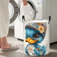 thumbnail image 5 of Naloa Cute Sunflower Blue Duck Large Laundry Basket Waterproof Round Collapsible Storage bin with Handles for Hamper Kids Room,Toy StorageMedium, 5 of 6