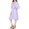thumbnail image 2 of HAPPY BAY Women's Summer Loungewear Solid Casual Relaxed Caftan Knee Length Cover Up Dresses for Women 2X-3X Lavender, Floral, 2 of 3