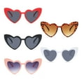 thumbnail image 6 of 5Pcs Vintage Love Heart Shaped Sunglasses Women Stylish Love Eyeglasses Cat Eye Mod Retro Style Glasses, Multiple Colors, 6 of 8