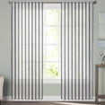 thumbnail image 2 of Black Striped Sheer Curtains 96 Inches Long 2 Panels Set, Window Sheer Curtains for Living Room/Bedroom, Black White Stripes Farmhouse Light Filtering Rod Pocket Curtain 52'' x 96'' x 2, 2 of 7