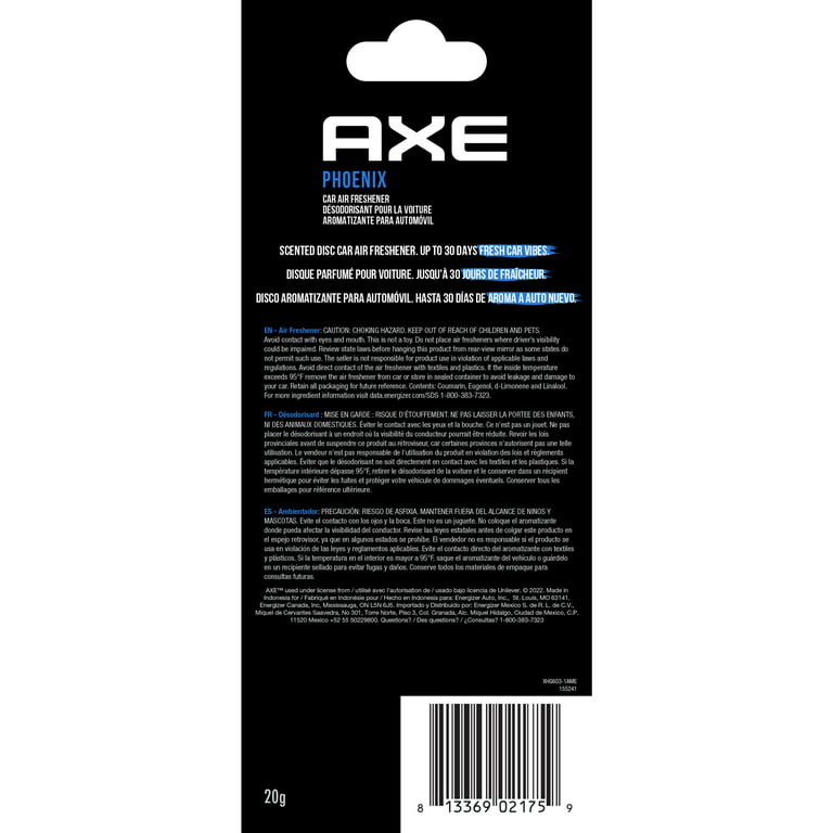 Axe Phoenix Hanging Gel Car Freshener - Car Air Fresheners