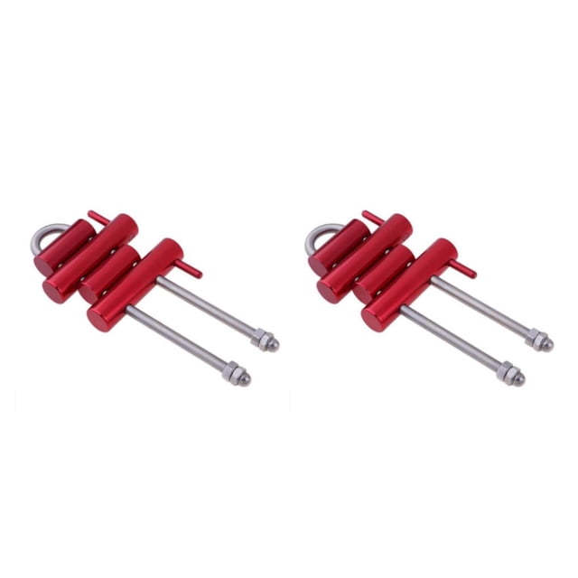 Advancent Aluminum Rock Climbing Rack Descender Rappelling 4 Descending Bar Gear Rojo 2piezas