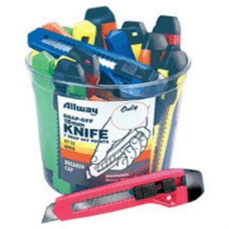 Allway Tools K7-25 25 Piece 18mm Snap-Off Neon Knife Bucket,PK25