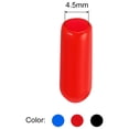thumbnail image 2 of Unique Bargains 180pcs Rubber End Caps 4.5mm ID Vinyl PVC Round Tube Bolt Cap Cover Screw Thread Protector, Black Red Blue, 2 of 5