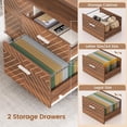 thumbnail image 6 of SEDETA 71" Office Desk with Rolling File Cabinet, L Shaped Desk with Drawers, Large Computer Desk with Power Outlets, CPU Stand, Pegboard and Storage Shelves for Home Office, White & Brown, 6 of 9