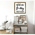 thumbnail image 3 of Eveokoki Welcome To My Craft Room Wall Art for Home Bar Cafe Farm Store Garage Club - Wooden Frame Sign Gift for Sewing Craft Lovers, 12x12 Inch, 3 of 5