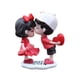 thumbnail image 2 of Car Decoration Cute Couple Office Decoration, metal rolling cart, wooden base, 2-tier design, foldable, portable, modern home decor, stylish office accessory, for bedroom, 2 of 7