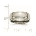thumbnail image 6 of Chisel Titanium Polished 8mm Ridged Edge Band, 6 of 7