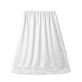 thumbnail image 3 of RUTAYY Women Silk Base Skirt Inner Skirt Half Skirt Penetration And Light Leakage Base Skirt White Lace Edge Inner Skirt Half Skirt Solid Color Flowy Swing Skirts, 3 of 3