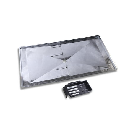 Replacement Grease Tray Set for Bbq Grill Models from Nexgrill, Dyna Glo, and Others (Length 24.5" to 27", Width 15.5")