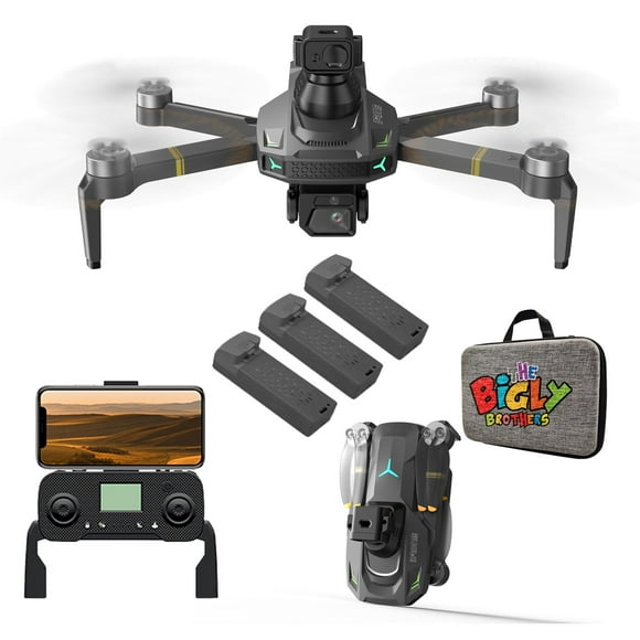 The Bigly Brothers E59 Mark III Delta Black Superior Edition, GPS Drone, 4k Camera, 1 Key Return Home, All Around Obstacle Avoidance, New Release, Carrying Case & 1 Batt Included