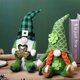 thumbnail image 1 of Peluche para regalo del Día de Patricio, muñeco de elfo duende irlandés sin rostro, adorno de trébol verde, decoración de San Patricio para el hogar, 2 uds., 1 of 5