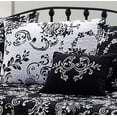 thumbnail image 5 of Home Soft Things 6-Piece Reversible Quilted Daybed Set w/ Bedskirt, Shams & Pillow - LA Boheme Black, 75"x39", 5 of 6