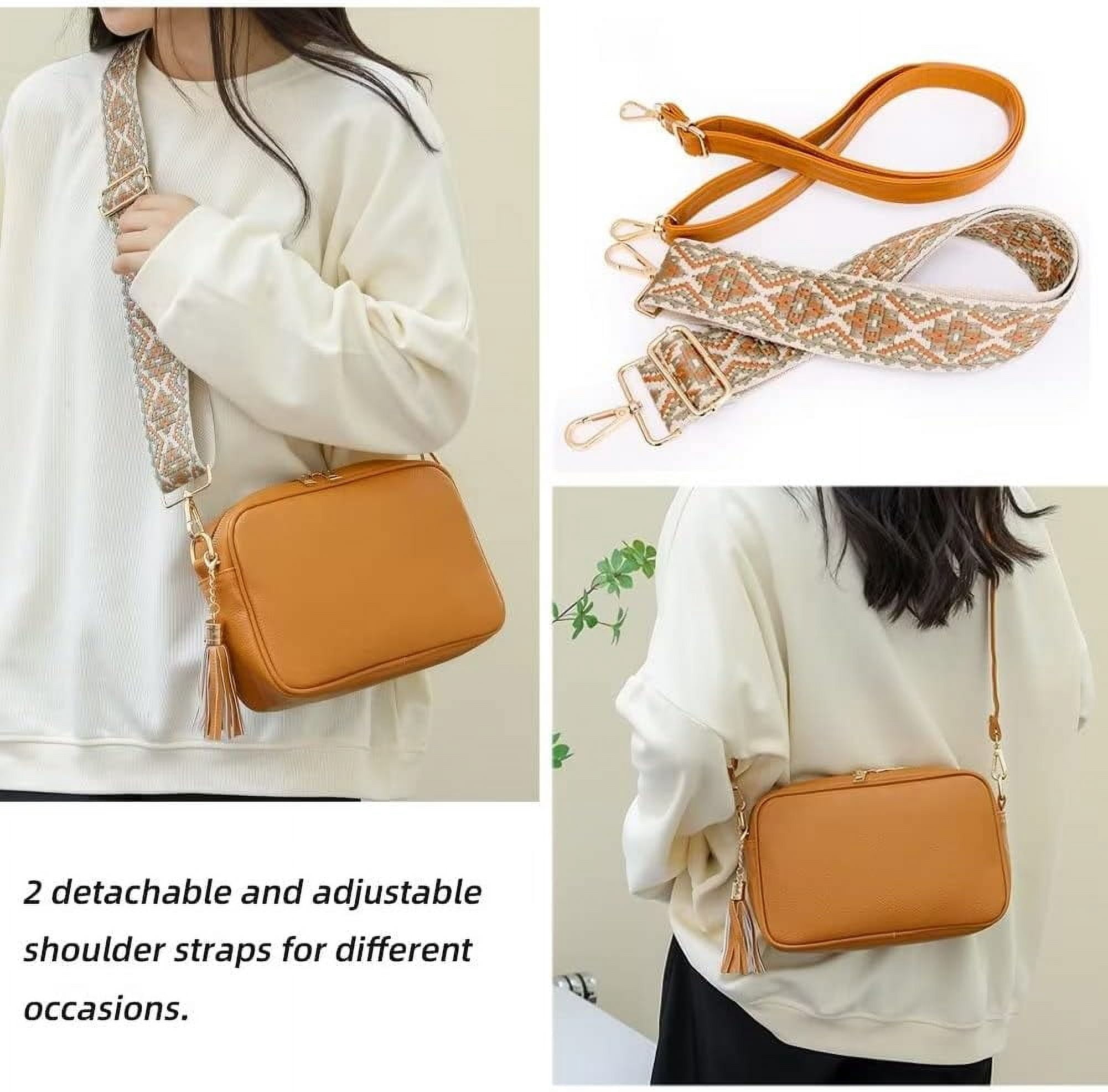 Municipal Shoulder Bag for Women Small PU Leather Crossbody Purse Lightweight Pocketbook Designer Travel Satchel with Tassel