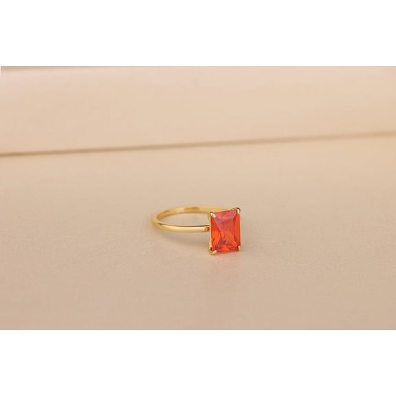 Natural Orange Sapphire ,Gift for Her,Sapphire Ring, Engagemant Ring, Birthstone Rings for Women, Gift For Her