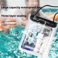 thumbnail image 4 of Waterproof Phone Pouch with 360° Full Protection, Clear Touch Window, Large Capacity Floating Dry Bag for Beach Swimming Boating Water Sports, Universal Cell Phone Case, 4 of 8