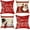 Santa Red, variant on Merry Christmas Gingerbread Man House Decorative Throw Pillow Cover 18x18 Set of 4, Xmas Red Polka Dot Coffee Welcome Home Decorations, Winter Happy Cushion Case Decor for Sofa Couch