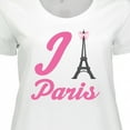 thumbnail image 4 of Inktastic I Love Paris Eiffel Tower Women's Plus Size T-Shirt, 4 of 5