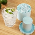 thumbnail image 3 of Bandeja de silicona for cubitos de hielo - Máquina de hielo reutilizable apta for congelador for el hogar, bar, pub, club y bebidas al aire libre - Azul claro, 3 of 7