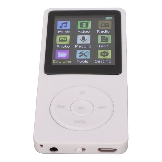 Music Player, MP3 Player Lossless Sound Quality Easy Use 1.8 Inch LCD Portable Support Small Memory Card With Accessories For Students For Entertainment Black,White