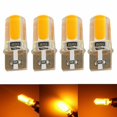 thumbnail image 3 of 4pcs T10 194 168 W5W COB LED Car Canbus Silica Width Light Bulb Amber Lamp, 3 of 9
