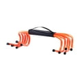 thumbnail image 2 of DYNWAVECA 5 Pieces Speed Training Hurdles Physical Training Obstacles Practical Lightweight Multi-sport Training Aid for Indoor Outdoor Orange, 2 of 10