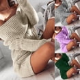 thumbnail image 2 of Aellinatey Women Long Sleeve Solid Color Sexy Off Shoulder Slim Mini Tunic Sweater Dress, 2 of 14