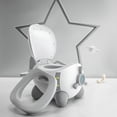 thumbnail image 1 of Asiento de inodoro para bebé de avión divertido, fácil de limpiar, antideslizante, contenedor extraíble, asiento de inodoro para baño, orinal para Blanco Hugo Asiento para niños, 1 of 10