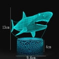 thumbnail image 2 of Lámpara de mesa pequeña 3d serie Shark, luz visual LED con control remoto colorido creativo, 2 of 5