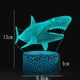 thumbnail image 2 of Lámpara de mesa pequeña 3d serie Shark, luz visual LED con control remoto colorido creativo, 2 of 5