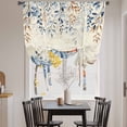 thumbnail image 3 of Blue Coastal Balloon Curtains for Windows, Bedroom Curtains 54 Inch Length, Summer Beach Starfish Weeping Eucalyptus Retro Tie Up Curtains Panels Thermal Insulated Bathroom Curtains Window 42"x54", 3 of 8