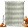 thumbnail image 2 of Sage Green Plaid Shower Curtains for Bathroom, Gingham Checked Minimalist Modern Waterproof Fabric Shower Curtain, Decorative Bathroom Curtain for Bathtub, 72"x72", No Hooks Included, 2 of 9